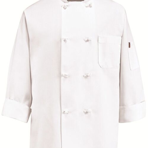 Eight Knot Button Chef Coat with Thermometer Pocket Thumbnail